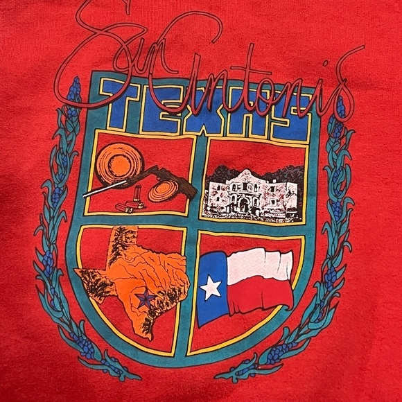 Vintage 1980s San Antonio Texas Vacation Travel 80s Crewneck Sweatshirt - Picture 3 of 6